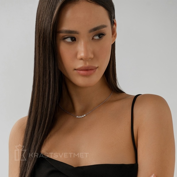 Колье из серебра с жемчугом